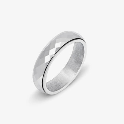 Minimal Pattern Anxiety Ring