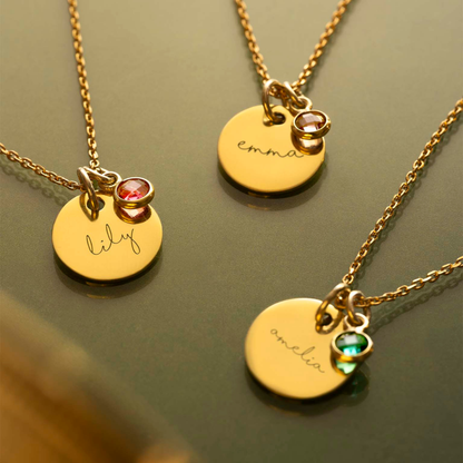 Esme Name and Birthstone Personalised Necklace