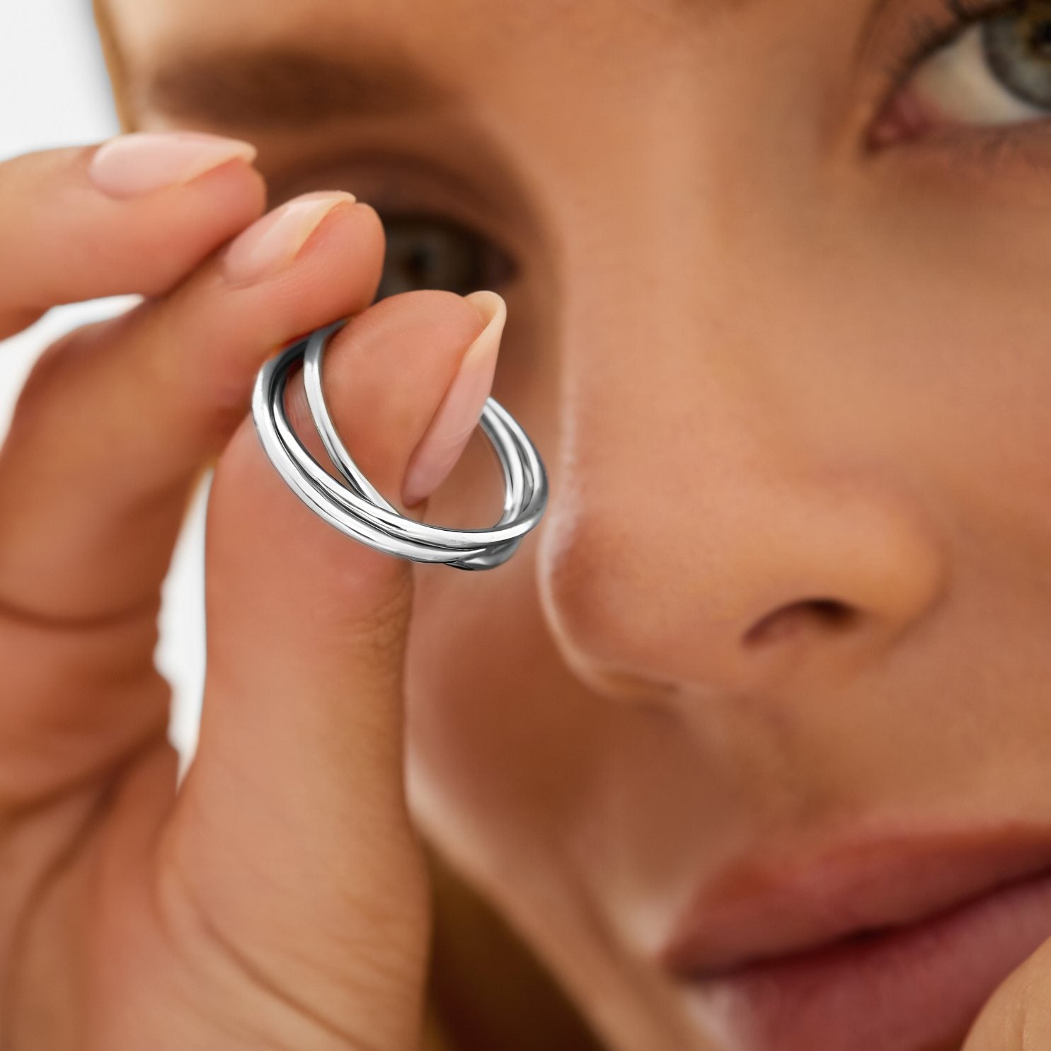 Trio Gliding Fidget Ring