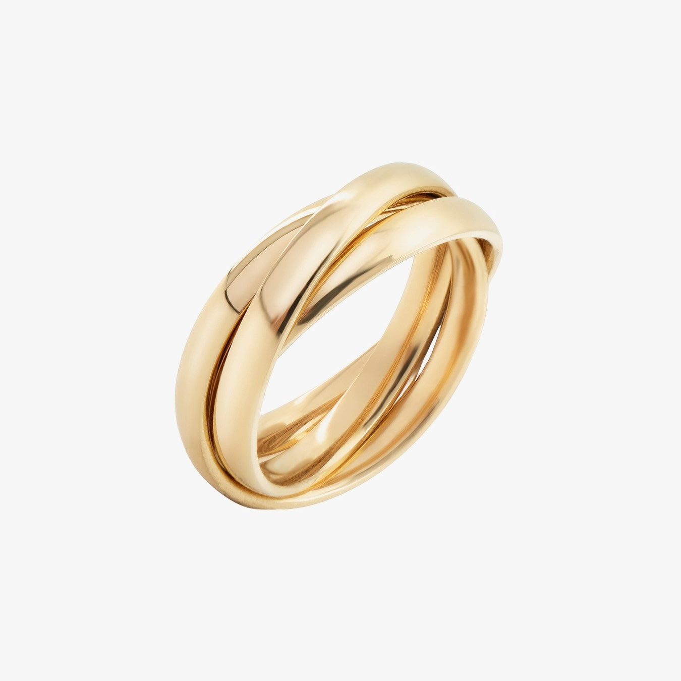 Bold trio gliding fidget ring