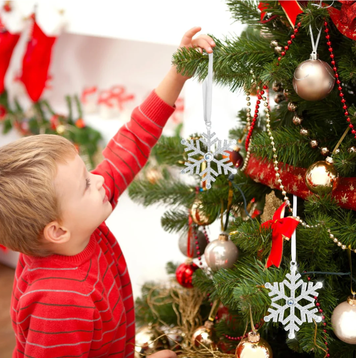 CHRISTMAS SNOWFLAKE PHOTO DECORATION