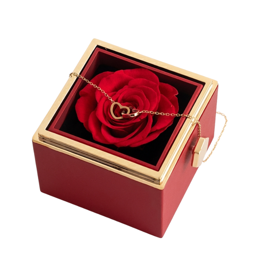 Eternal Engraved Necklace & Rose Box