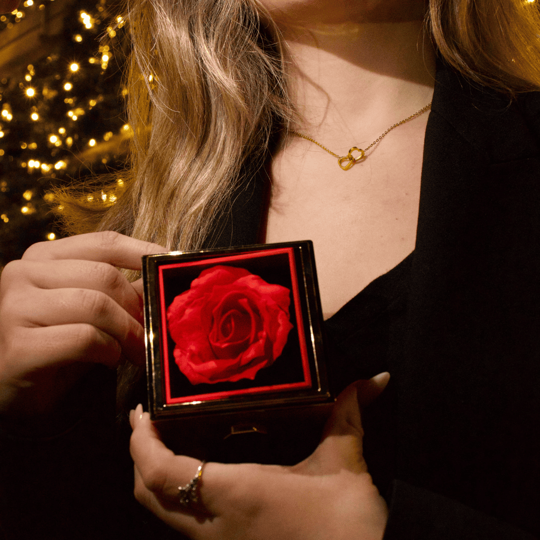 Eternal Engraved Necklace & Rose Box