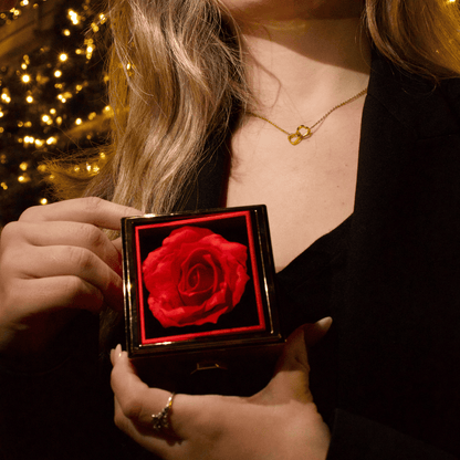 Eternal Engraved Necklace & Rose Box