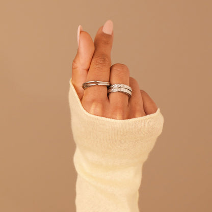Trio Gliding Fidget Ring
