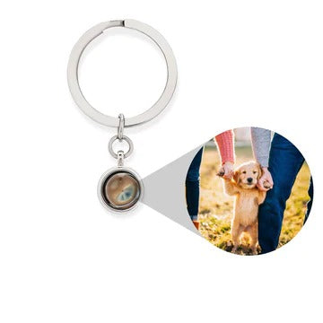 CIRCLE PHOTO KEYCHAIN