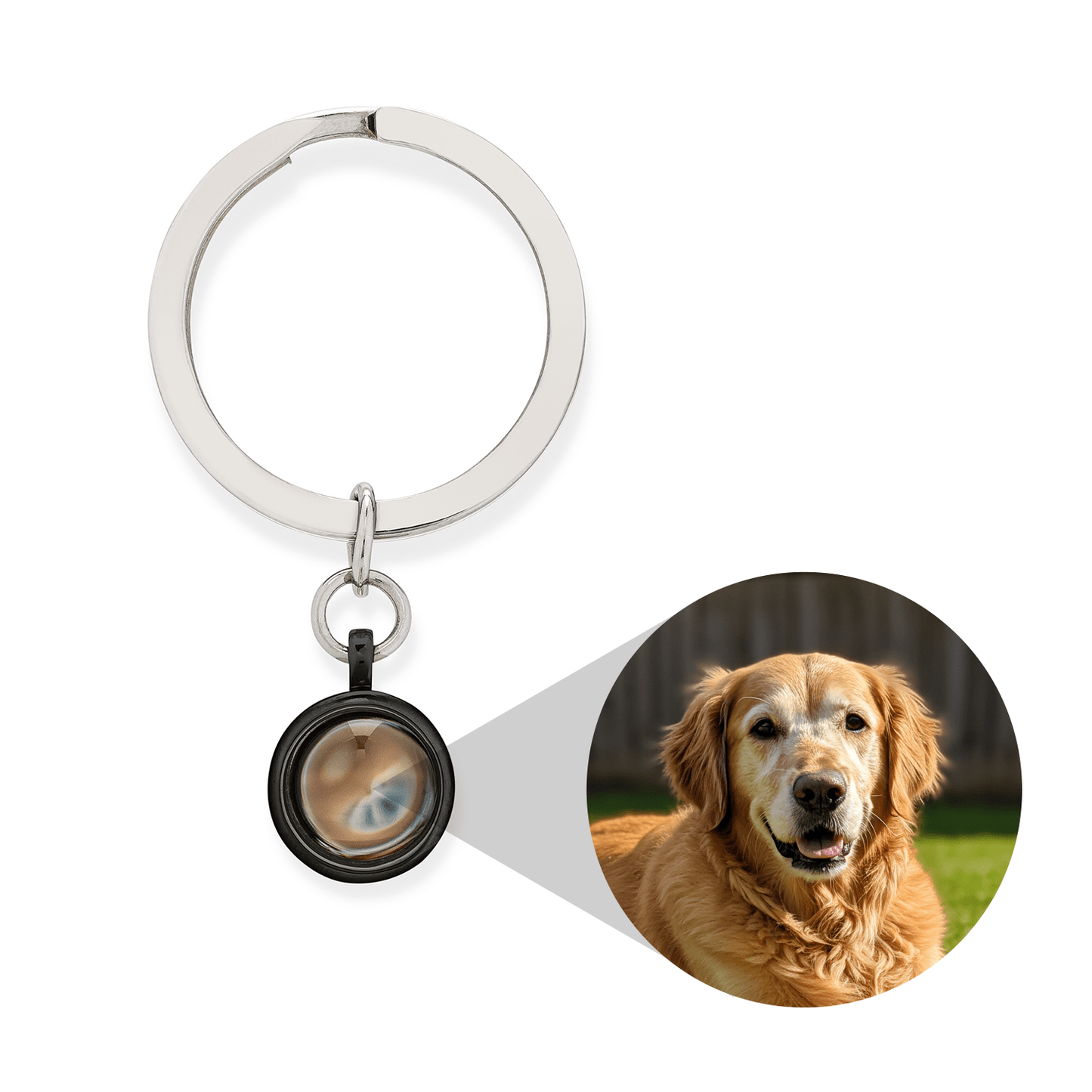Circle Photo Keychain