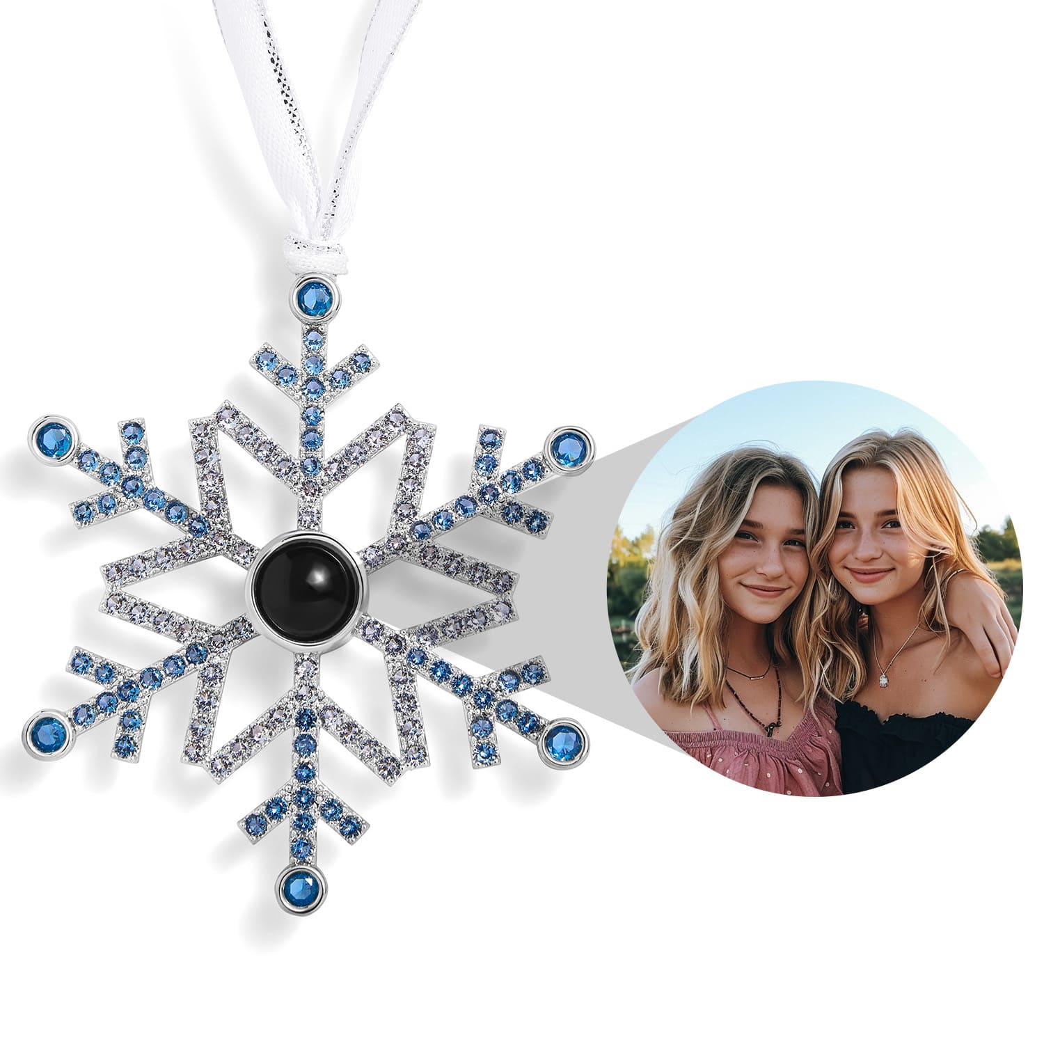 CHRISTMAS SNOWFLAKE PHOTO DECORATION