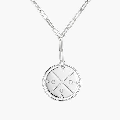 Engraved Compass Necklace