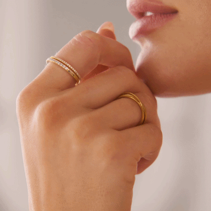 Trio Gliding Fidget Ring