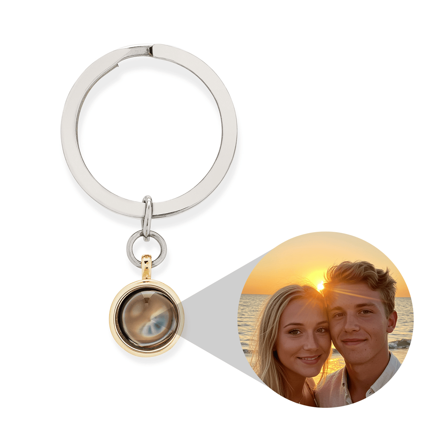 Circle Photo Keychain
