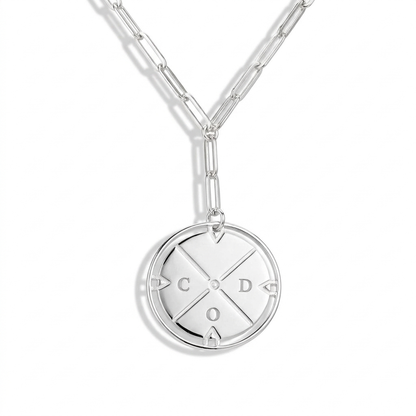 Engraved Compass Necklace