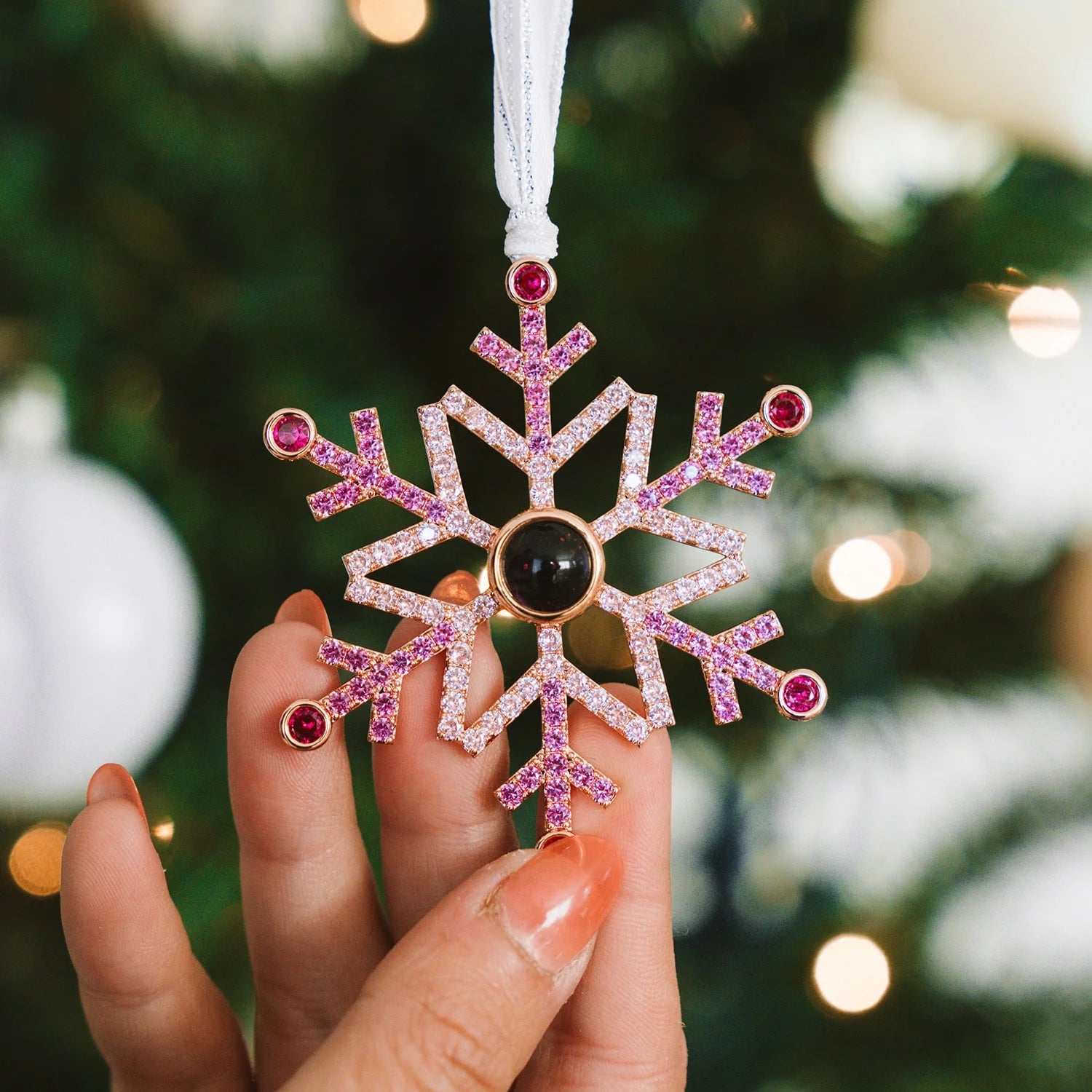 CHRISTMAS SNOWFLAKE PHOTO DECORATION