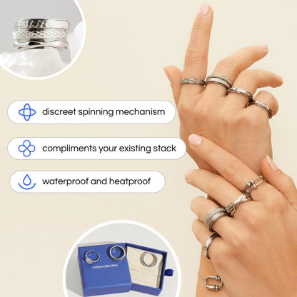 Trio Gliding Fidget Ring
