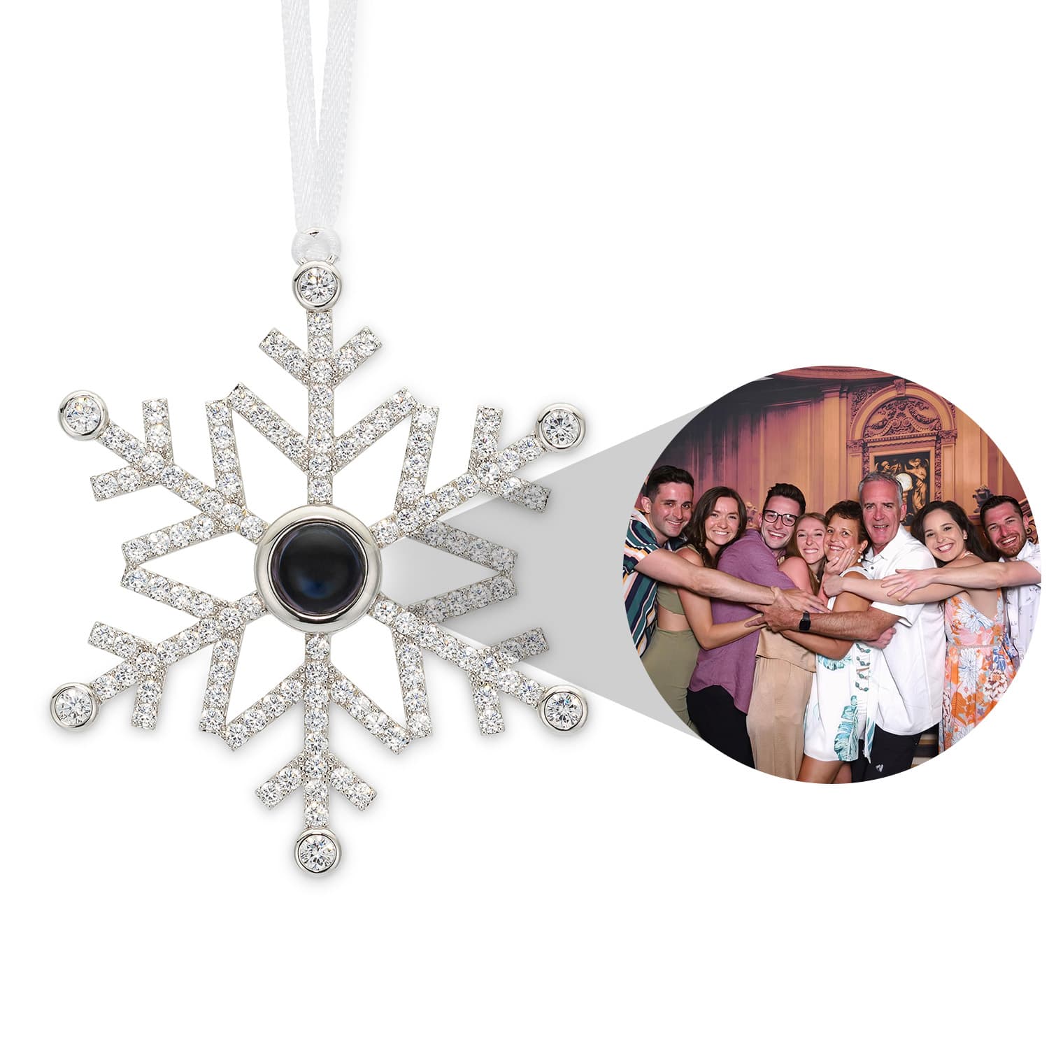 CHRISTMAS SNOWFLAKE PHOTO DECORATION